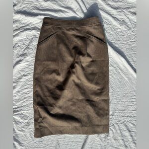 MaxMara Dark Brown Pencil Skirt